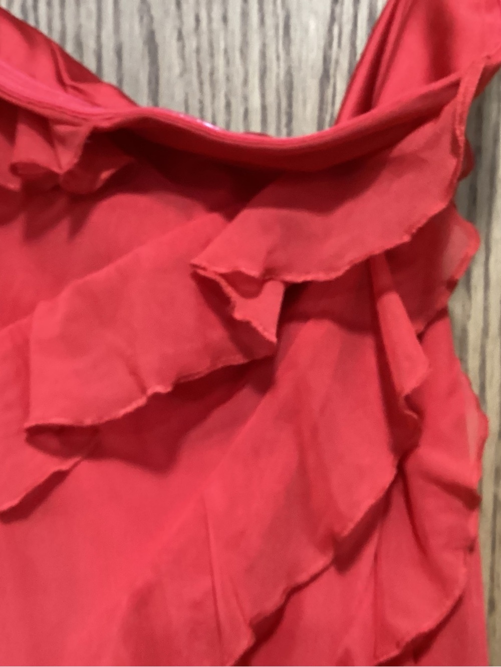 Oh Polly Red One-Shoulder Ruffle Dress - Picture 5 of 5